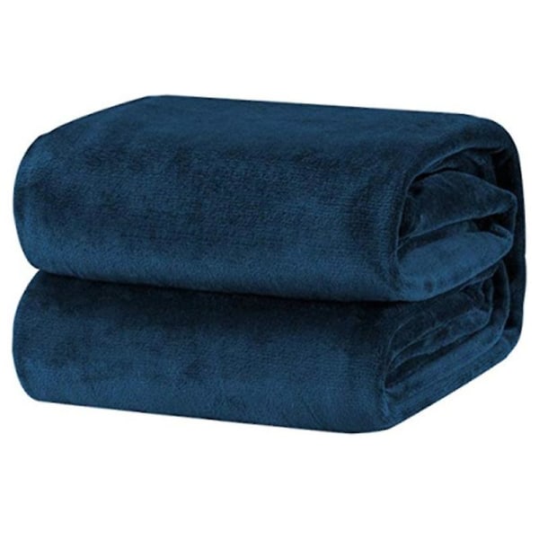 Filt Flanell Lamm Fleece Dubbel Lazy Filt Deep blue 70cmx100cm