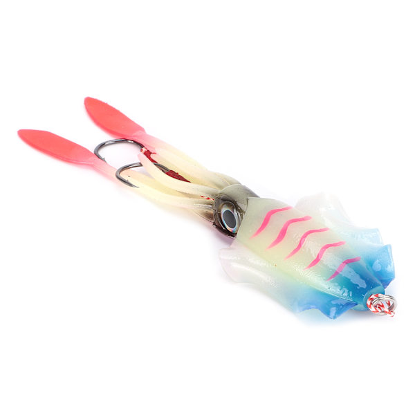 Fiske Bleksprut Lure Bleksprut UV Lysende Squid Jigs med Krok Fiske Wobbler Agn Myk Lure Rosa Blå