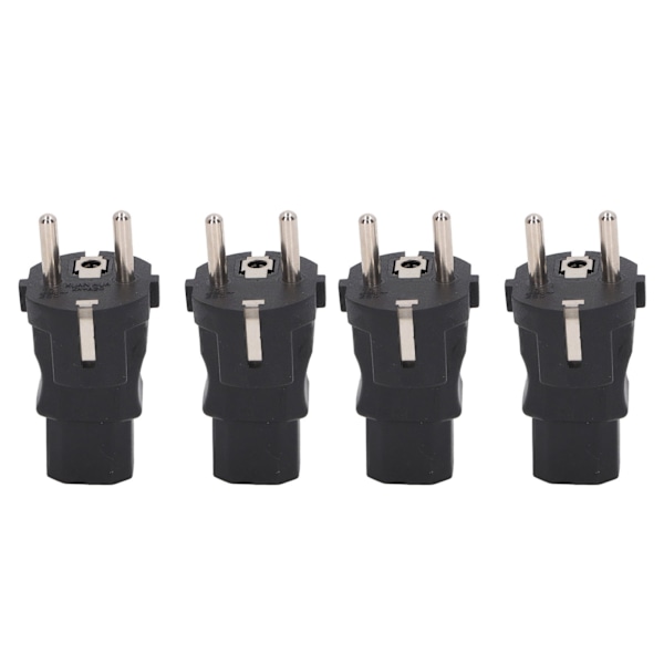 4st EU 2 kortplats Plugg till IEC320 C13 Strömadapter Professionell EU till C13 Strömkontakt Adapter för bärbar skrivare EU Plug 100‑250V