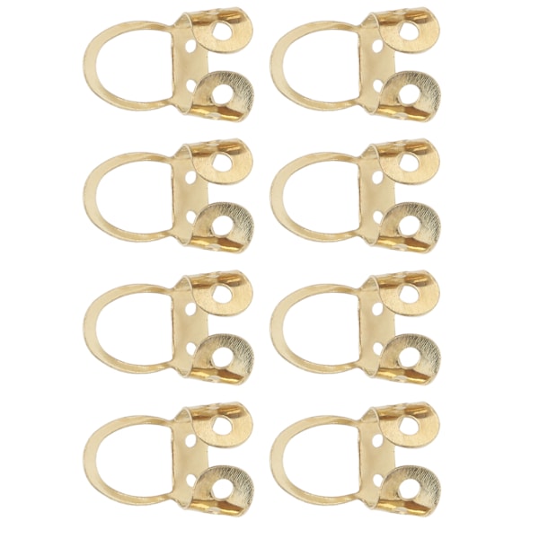 8 Styck Gitarr Finger Picks Justerbara ihåliga Rostfritt Stål Musikinstrument Tillbehör Guld