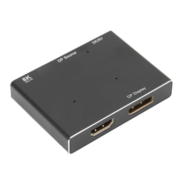 DisplayPort HD Multimedia Interface Splitter Understøtter 8K MST SST 1 Ind 2 Ud Retningsbestemt DP-distributør til hjemmebiograf