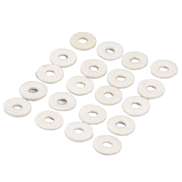 20 stk Trompetfilt Brusreducerende Slidstærk Elastisk Trompetventil Filtpuder Beige