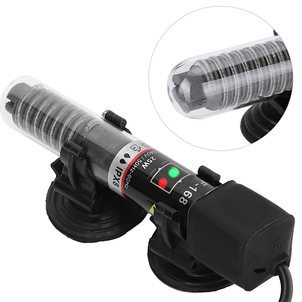 25W Akvarievarmer Stang Akvarium Anti-Eksplosion Konstant Temperatur EU-stik 220V240V