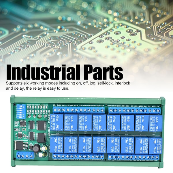 12V 6-kanals RS485-relä PLC elektrisk expansionsmodul för RTU-protokollfjärrkontroll R4D3B16-R med DIN-skena låda