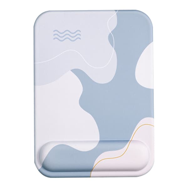 Tastatur Musematte Sett Ergonomisk Silikon Musematte med Memory Foam Tastatur Håndleddsstøtte for Datamaskin Rektangel, Blå
