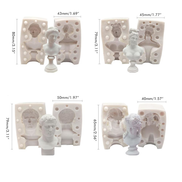 3D-lysform til støbning DIY-lysform Silikonkageform til hjemmet Festgave