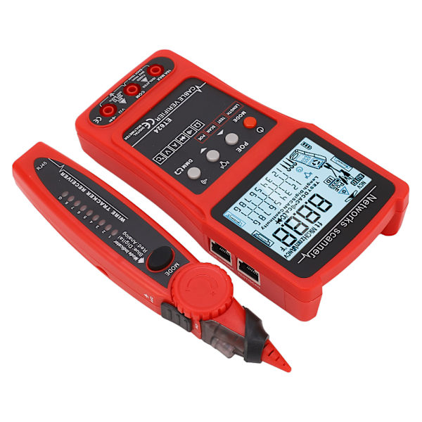 Multifunksjonell kabelsporer CAT5 CAT6 nettverkskabeltester Line Finder Digital kretsanalysator med batteri
