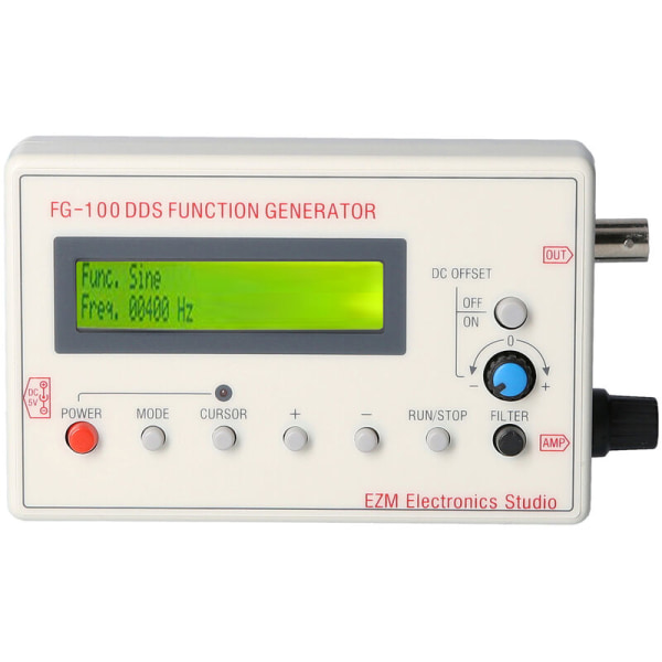 FG-100 DDS Funksjon Signalgenerator Frekvensteller 1Hz - 500KHz, Modell: Beige 37