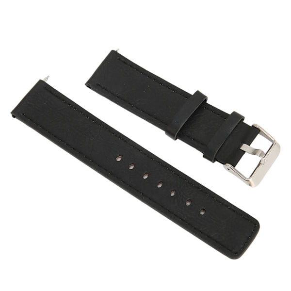 20 mm lærreim med utskiftbart spenne Armbånd for Amazfit GTS 3 for GTS 2 for Bip S for Bip U Svart