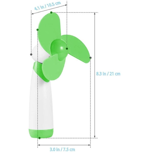 Mini-käsikäyttöinen tuuletin-pehmeä vaahtomuoviterä-akkuasema (ilman akkua)