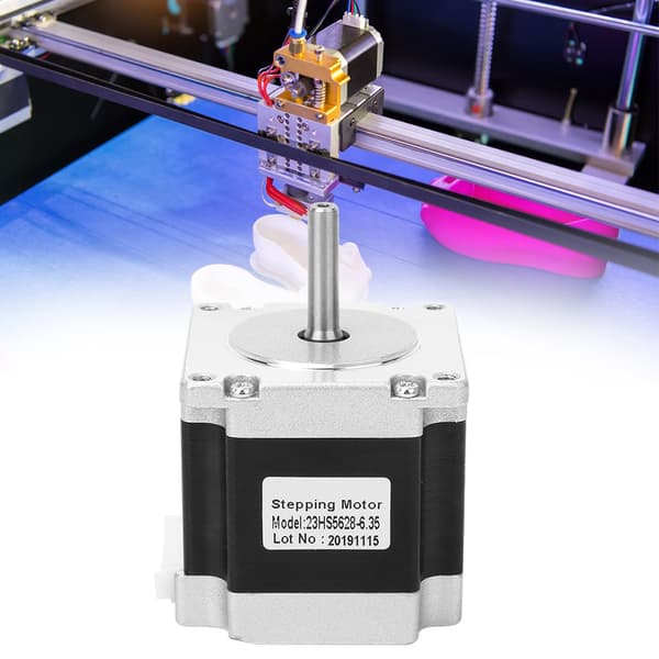 NEMA 23 stepmotor 3D-printertilbehør med 4-benet kabel 23HS5628 6,35 mm/8 mm akseldiameter 6,35 mm
