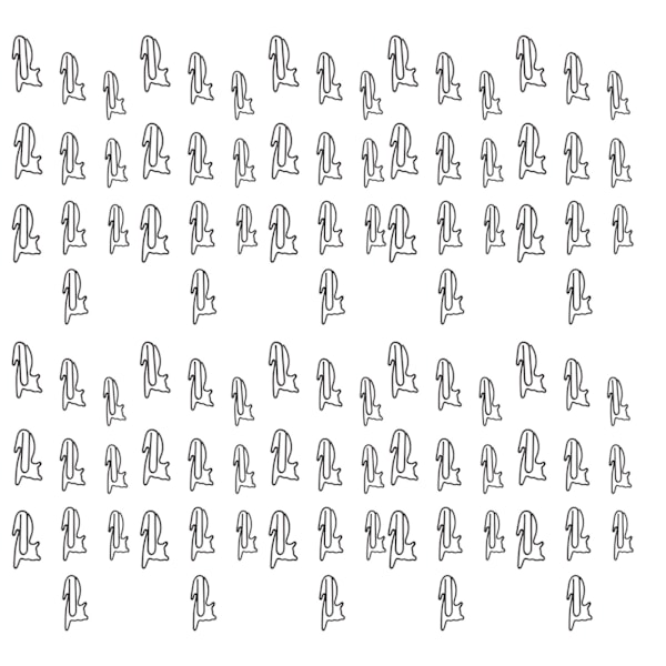 100 kpl kissan muotoisia paperiliittimiä, joissa on parannettu liukastumisen esto, ruosteenkestäviä metallisia paperiliittimiä toimistoon ja kouluun