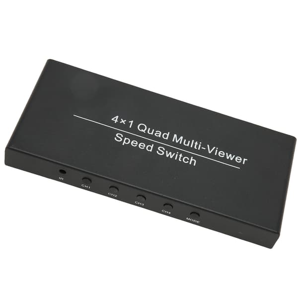 4X1 HD Multimedia Interface Multi Switcher 4 i 1 Ut 1080P Vid 60Hz HD Multimedia Interface Multi Viewer 100‑240V EU-kontakt