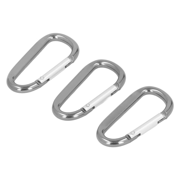 3 stk. D-Karabiner Aluminium Legering Snap Hook Høj Styrke Bjergbestigning Nøglering Karabiner Klips