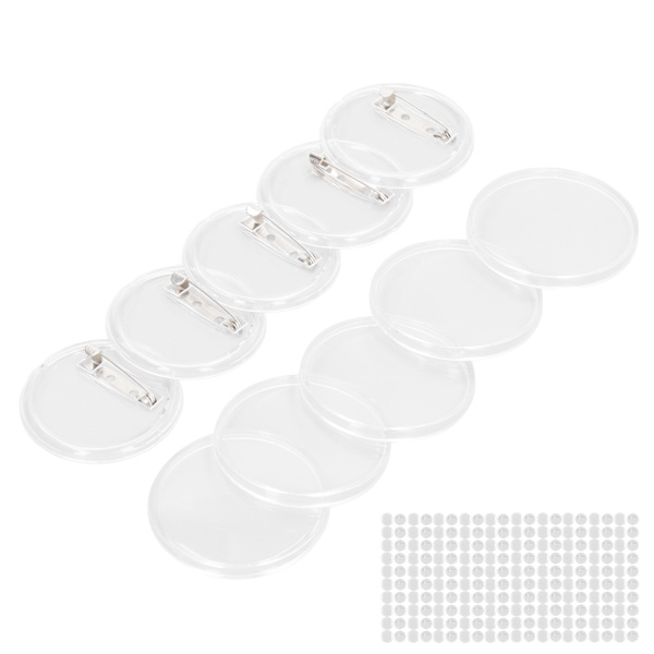 100 set Blank Badge Making Kit 25 mm Transparent slitstark Utsökt utförande Knapp Badge Maker Set för gör-det-själv hantverk