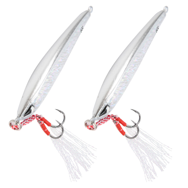 2 kpl Kalastusvälineet 3D Simulaatio Silmät Jig Wobbler Crankbait Ahven Taimen Hauki Syötti SwimbaitHopea