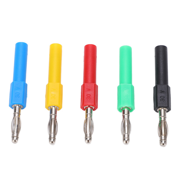 5st/set J.20012 Banankontaktkontakt 4mm hane till 2mm hona banankontaktadapter för multimeter