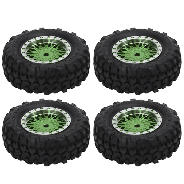 4 kpl RC-auton vanteita, mesh-vanteet ja renkaat, Xiaomi Jimny XMYKC01CM 1/16 kauko-ohjattaville autoille, vihreät