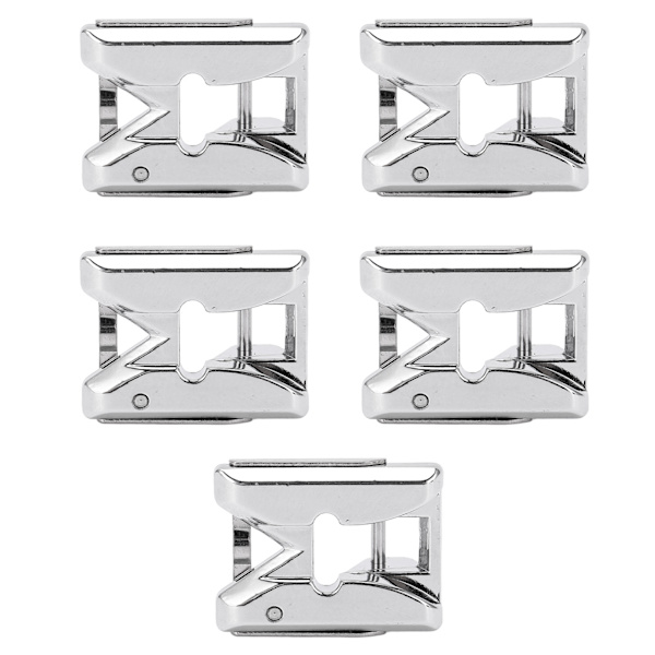 5 stk Fletning Trykfod Rustfrit Stål Justerbar Styreskinne Komfortabel Holdbar Symaskine Trykfod