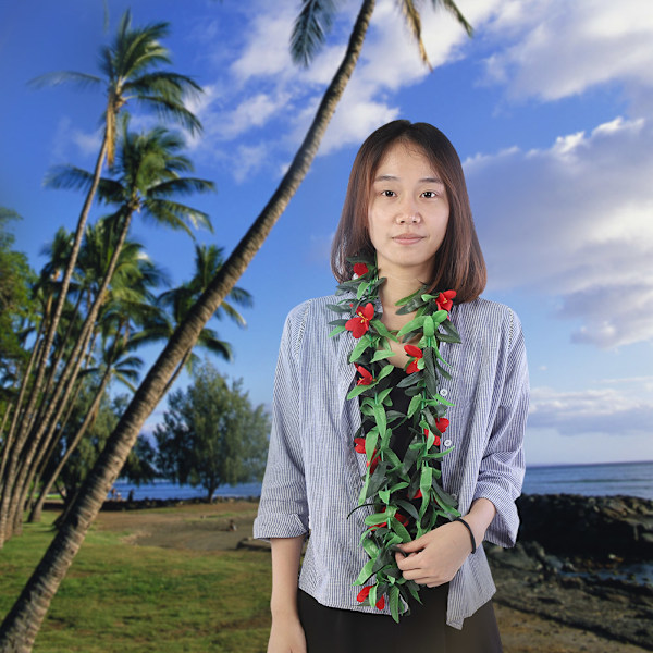 3 st blandade färger Hawaiian Leis tropiska fest simulerade blomsterblad Garland halsband
