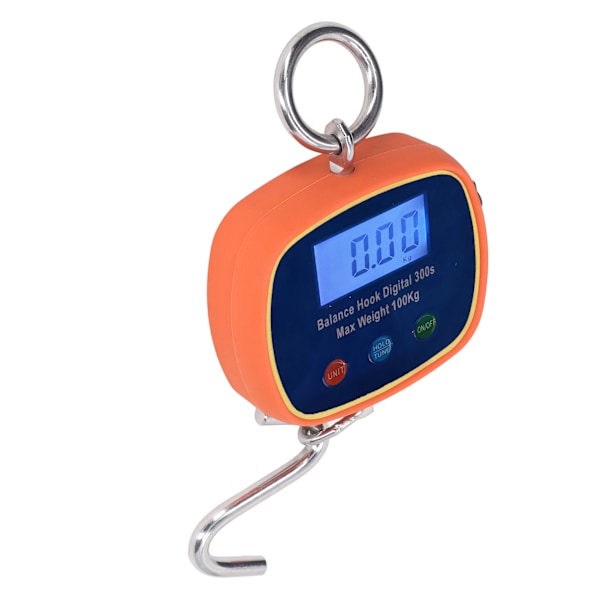 Digital krogvægt LCD-skærm Mini håndholdt bærbar hængende balancekran Maksimal vægt 100 kg 220 lb 90‑240V
