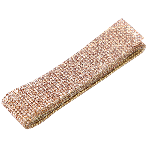 Kristallikivi Vyö Trimmi Sulatusliima DIY Koristelu Vaatteet Tarvikkeet 0,5 Yard 12 Rivit Champagne
