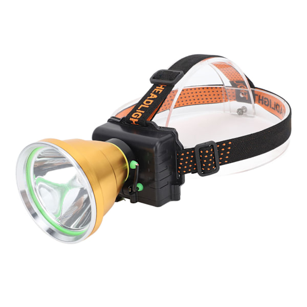 LED Pandelamp Aluminium Legering Genopladelig Super Lys Hovedmonteret Hvid Lys Lommelygte til Udendørs Vandreture Camping Fiskeri Guld