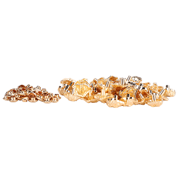 50 set Nit Stud Legering Dekornit för armband Väskor Kläder DIY Läder CraftGold