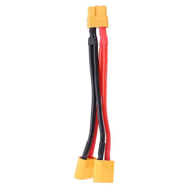 XT60 parallell batterikontaktkabel Dual Extension Y splitter 1 hona till 2 hane silikontråd för RC-batterier