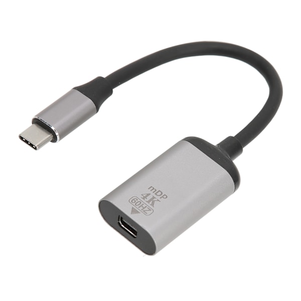 USB C till DisplayPort-adapter 4K 60Hz aluminiumlegering Plug and Play USB C till Mini DP-adapter för bärbar telefon surfplatta
