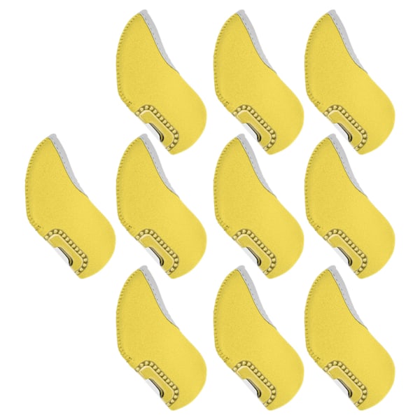 10 stk. Golf Putter Head Cover Jernkølle Se Gennem Vindue Beskyttelse Putter Beskytter Gul