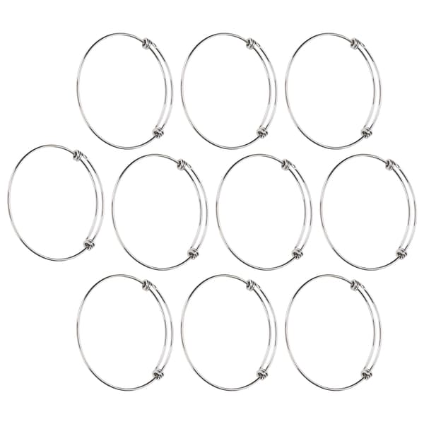 10 stk. armbånd i rustfritt stål 1,6 mm justerbart utvidbart spiralarmbånd DIY-tilbehør