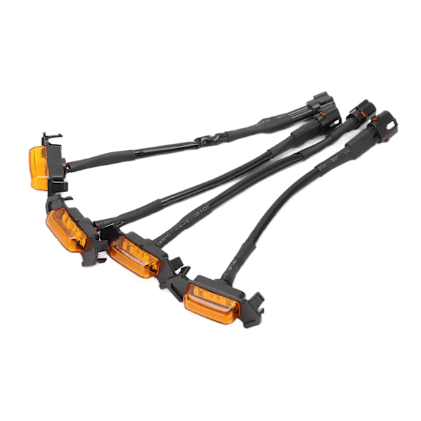 4 stk LED Forlygtegitterlys Ravfarvet Linse IP67 Vandafvisende Udskiftning til Tacoma TRD Pro 2016‑2020
