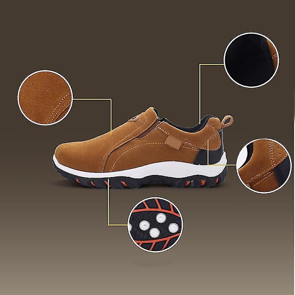 Miehet Casual Slip-on Hengittävät Kävelykengät Liukumattoman Kumisen Pohjan kanssa - Vihreä