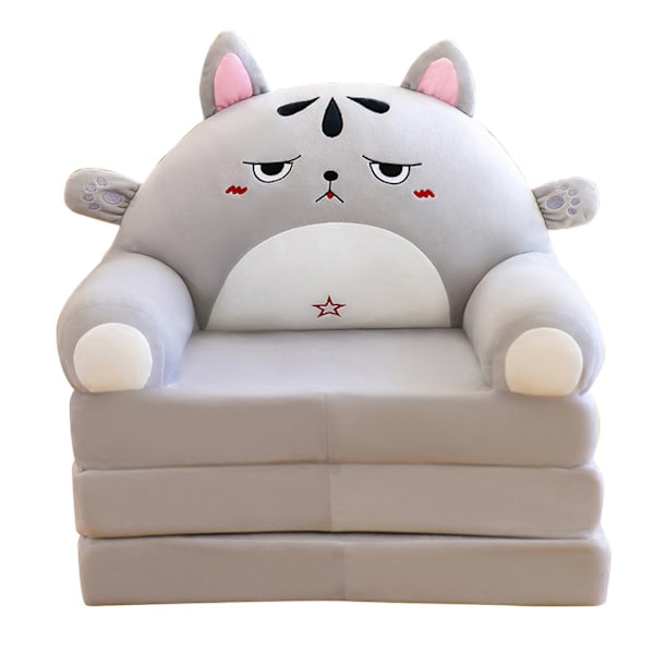2-in-1 taittuva lasten sohva Tyyny Plush-sohva Söpö sohva lapsille