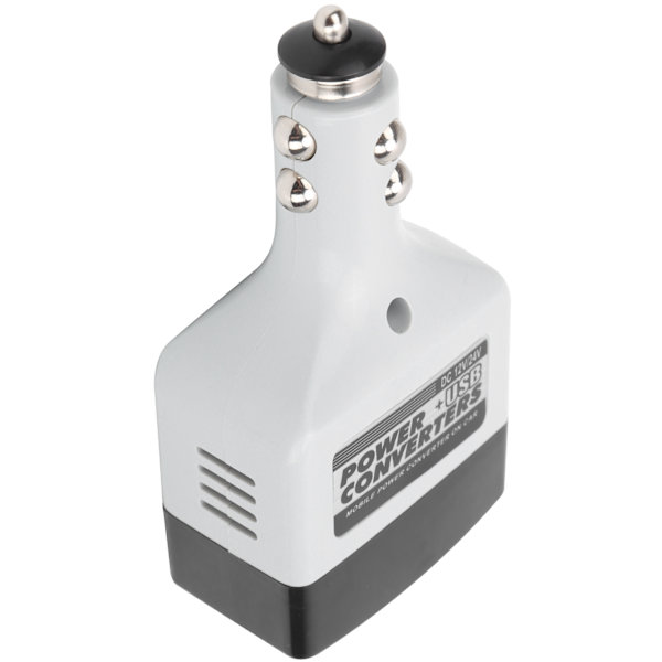 12V/24V Mobil Strømkonverter USB Biloplader til mobiltelefonopladning Sort