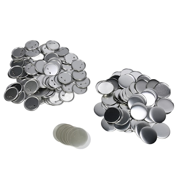 100 uppsättningar Blank Button Badge Parts Set DIY för knapptillverkningsmaskin Rostskyddande knapptillbehör för hantverk 58 mm/2.3in