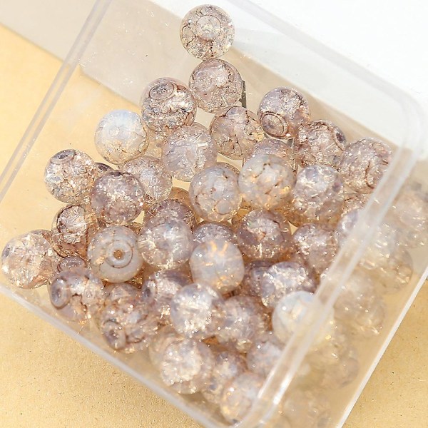 Bruna smycken Protein Kalcedonpärlor Lösa pärlor 12 mm handsnörearmband brown 50 capsules