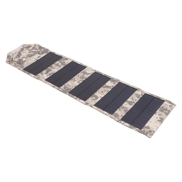 21W Solar Oplader 5V 3A Max Bærbar Sammenfoldelig Solpanel Oplader Kompatibel med Camping IP67 Vandtæt ETFE Power Emergency Panel SPB5Z B Camouflage