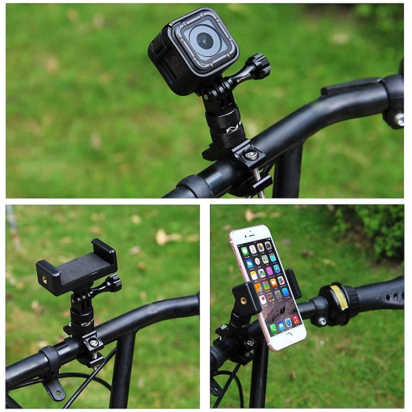 360 graders rotation cykel aluminium styr adapter montering til Gopro Hero7 /6 /5 /5 session og andre kameraer