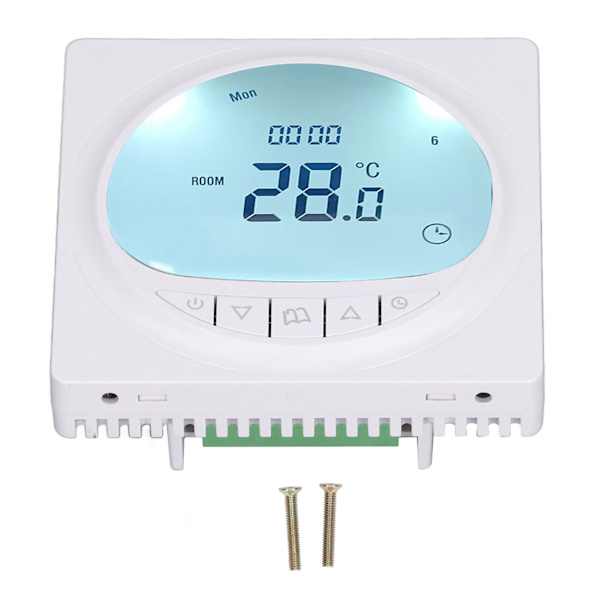 Vann Gulvvarme Termostat LCD Display Smart Hjem Temperaturkontrollpanel 220V
