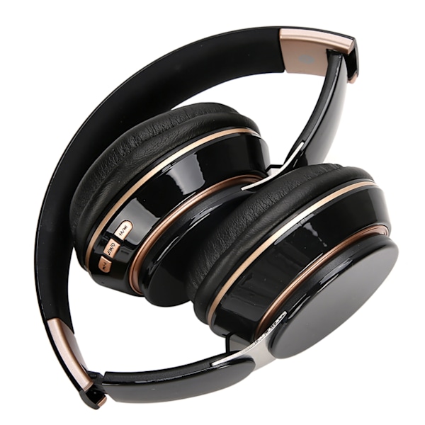 Bluetooth 5.0 hovedtelefoner trådløse over øret stereoheadset med mikrofon spilheadset Sort