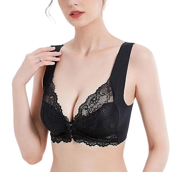 Blondert Push-up BH med Blondert Lace Front XL Kaffe Farge