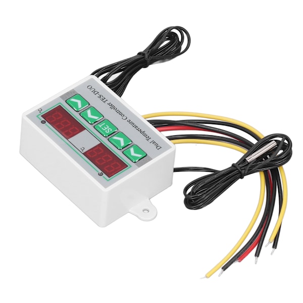 Digital temperaturkontroll Dubbel skärm Dubbel kontroll Multifunktionell högprecis elektronisk termostatbrytare 220V
