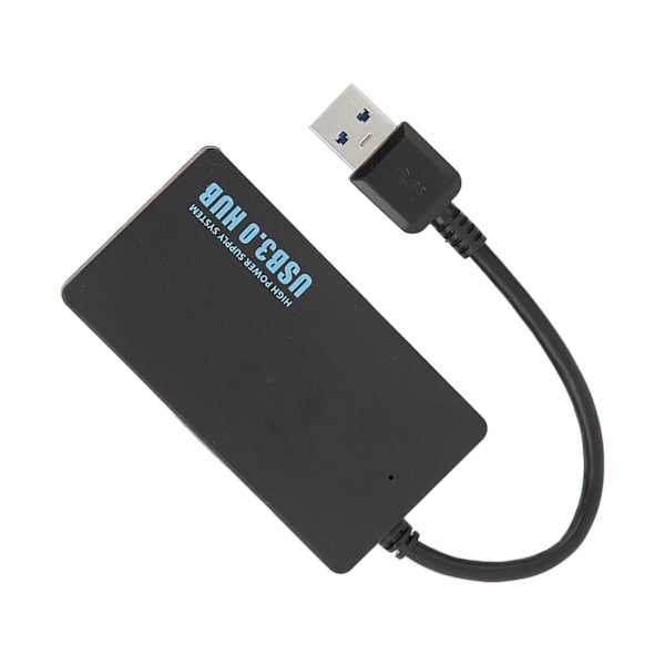 USB3.0 Hub 4 portar Bra värmeavledning 5Gbps Höghastighetsöverföring USB3.0 Splitter Dockningsstation Svart