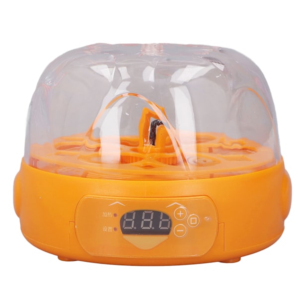 15W Ägginkubator 6 Ägg Digital Mini Helautomatisk Inkubator med Automatisk äggvändare för kläckning av kyckling Anka Vaktel 100‑240V Gul EU-kontakt