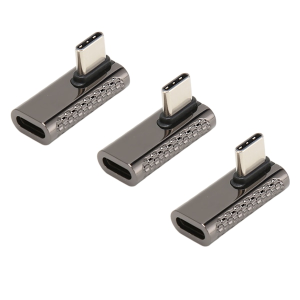 3 kpl USB-C 90 asteen kulma-adapteria naaras-uros 20 Gbps 8K 60 Hz Type C 4.0 adapteri PC:lle ja puhelimelle