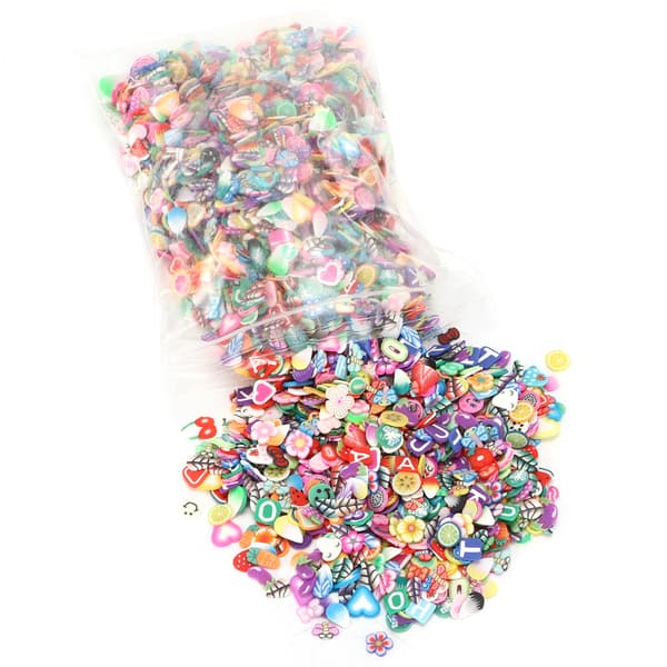 3000 stk leireperler Mooth Light Vanntett DIY leire fruktskiver Kompatibel med håndlaget dekorasjon