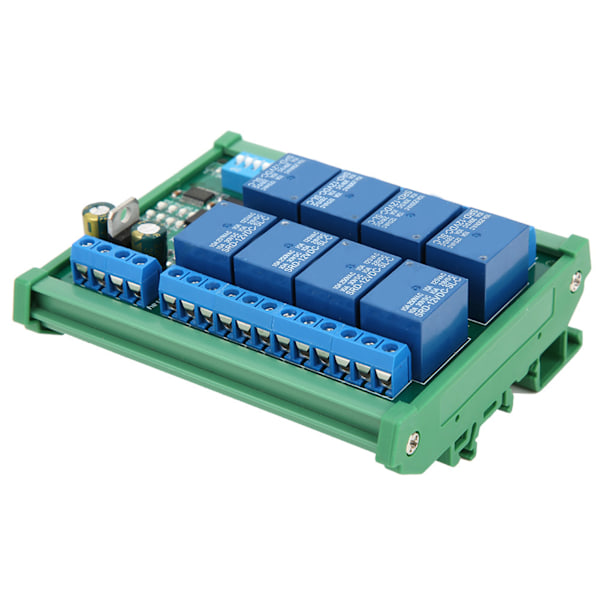 12V 8Channel RS485 Relay PLC Expansion Board för RTU Protocol Remote Control(R4D8A08 R avec botier pour rail DIN)