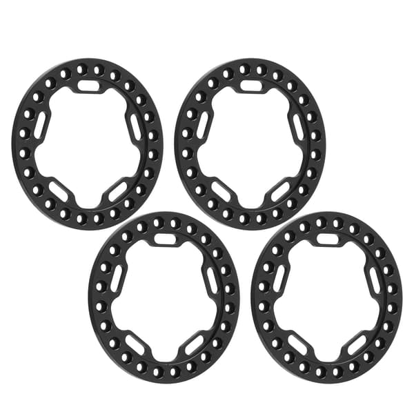 【NX】4 stk. ydre beadlock-ring til hjul 1,9 tommer erstatnings-beadlock-ringe til 1/10 RC-biler sort